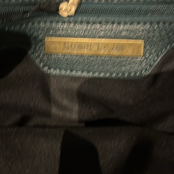 Street level vegan leather laptop/work bag in green - Picture 6 of 11